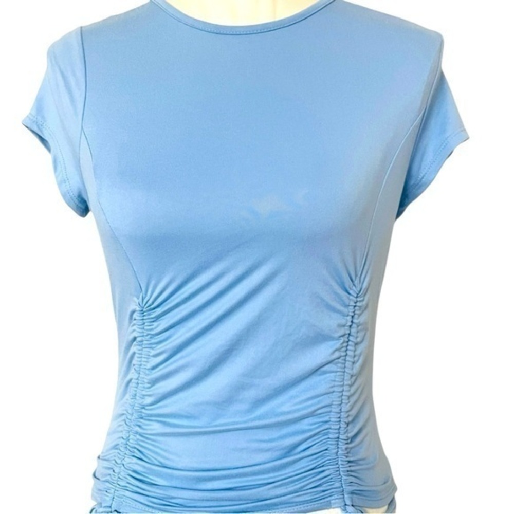 🌟 Stylish Blue Ruched Top by PUBLIK 🌟 L